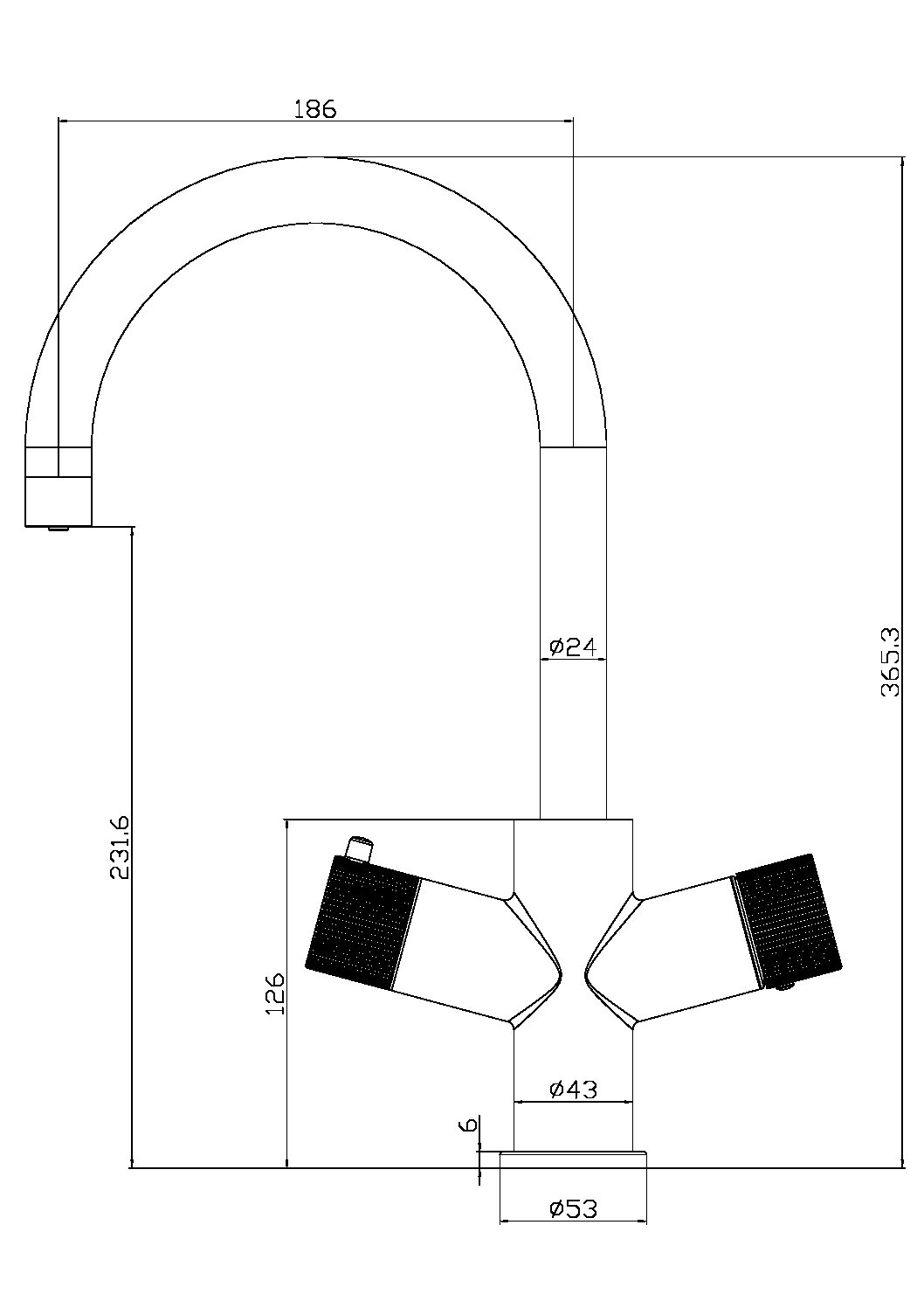 KoGE 3-in-1 Swan Spout Hot Water Tap – Brushed Brass