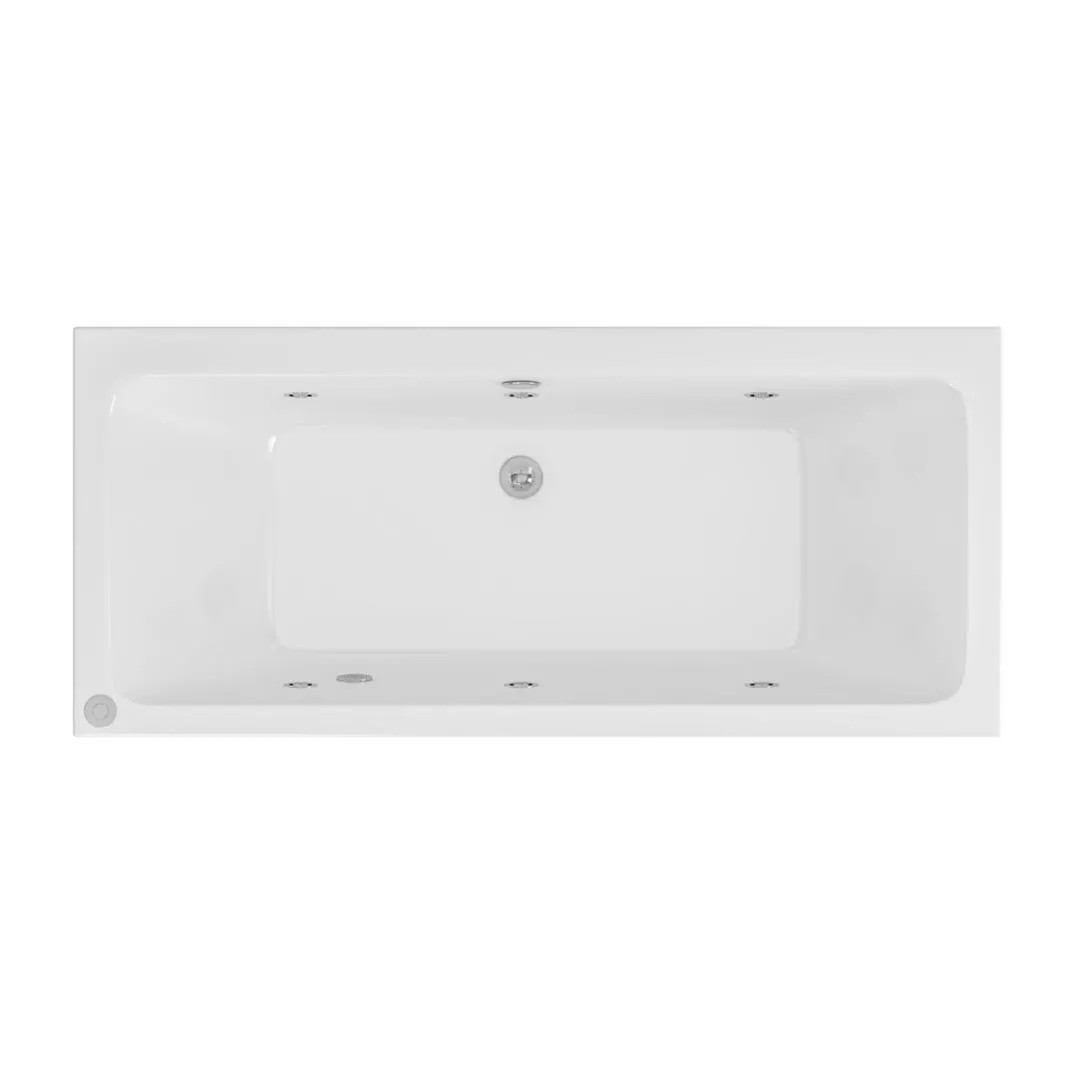 Eastbrook Ultra Strong Beauforte Portland Double Ended 6 Jet Whirlpool Bath 1800x800x440mm – Chrome