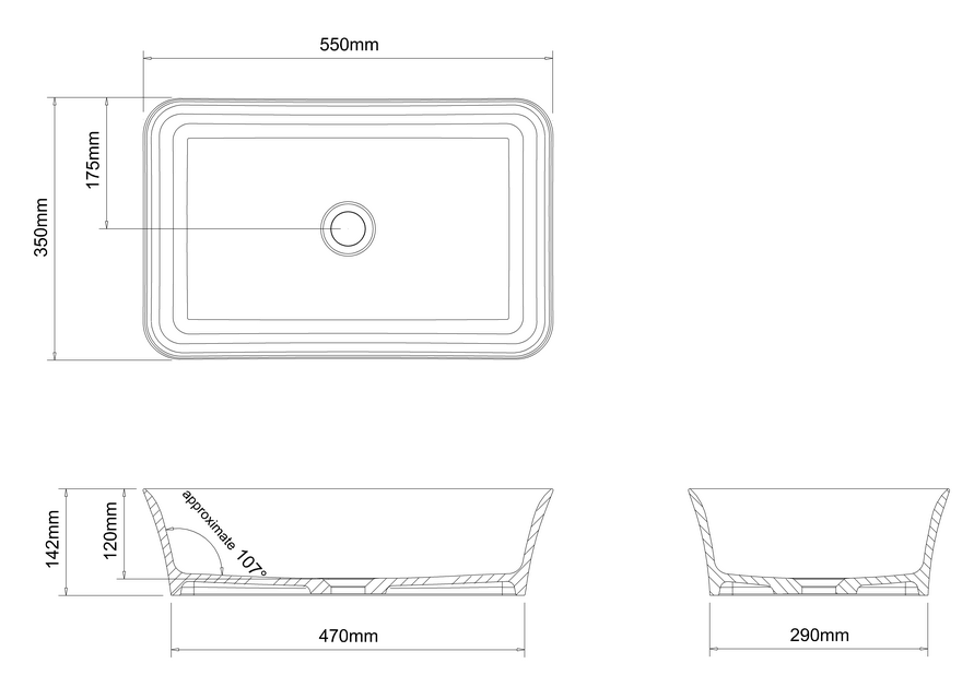 Palermo ClearStone Basin – Gloss Finish