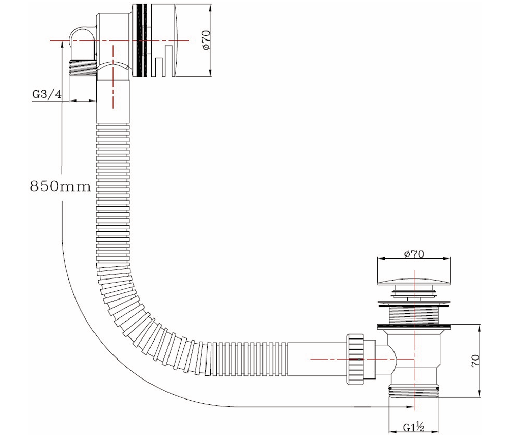Aqualla Round Overflow Filler – Matt Black