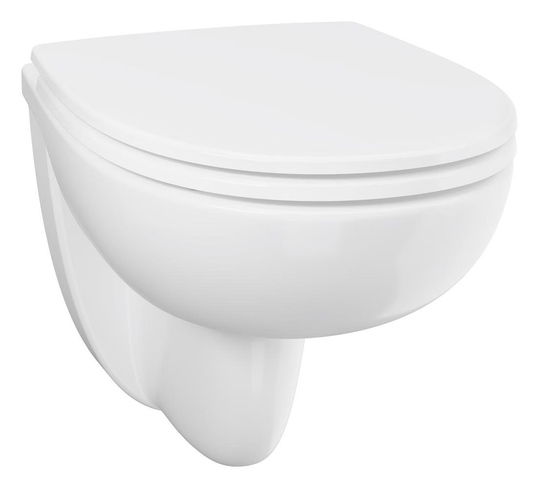 Grohe Bau Ceramic Rimless Wall Hung WC Pan & Soft Close Seat