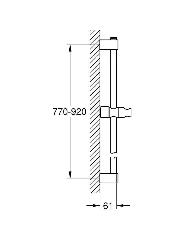 Grohe Tempesta 900mm Shower Rail – Chrome