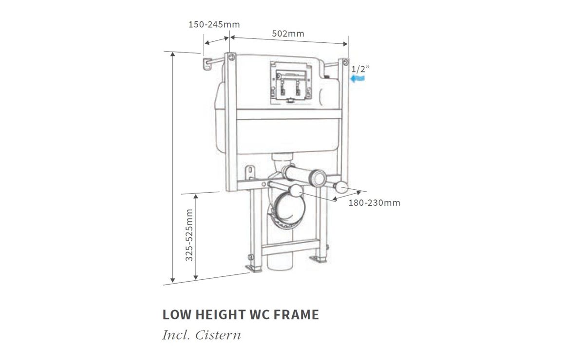 MyBathrooms Low Height WC Frame Get My Taps