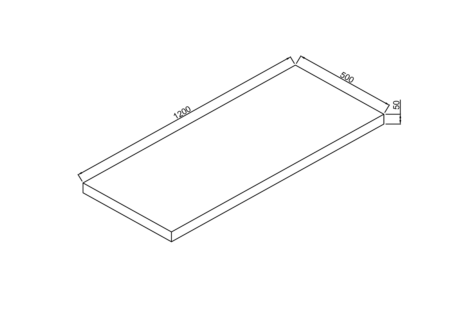 Scudo Shelph 1200mm Wall Mounted Shelf – Davos Oak