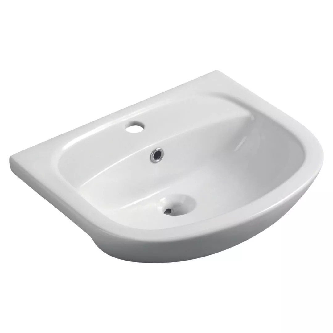 Eastbrook Osterley 440x510mm Ceramic Semi Recessed Basin – White