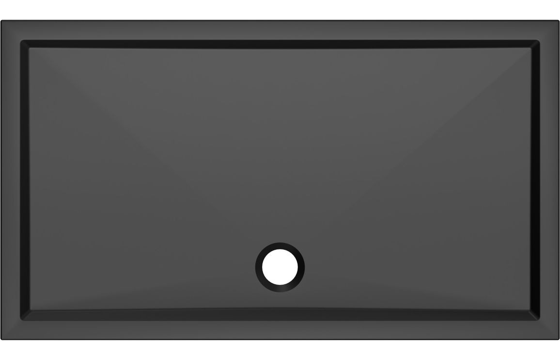 MyBathrooms Optimum 40mm Low Profile Rectangular Tray & Waste – Matt Black
