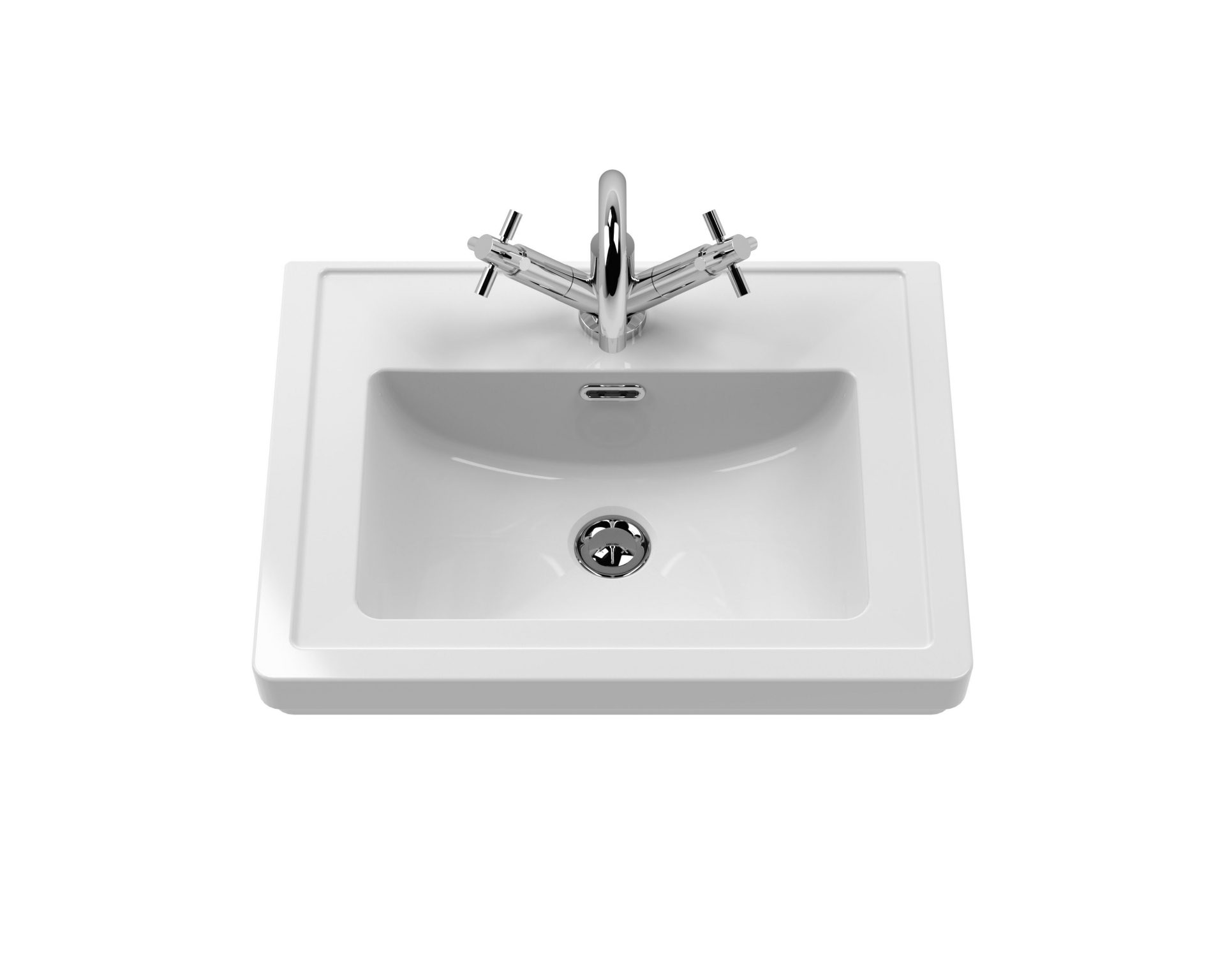 Old London Bexley 500mm 1 Drawer Floor Standing Vanity Unit & Basin – Pure White