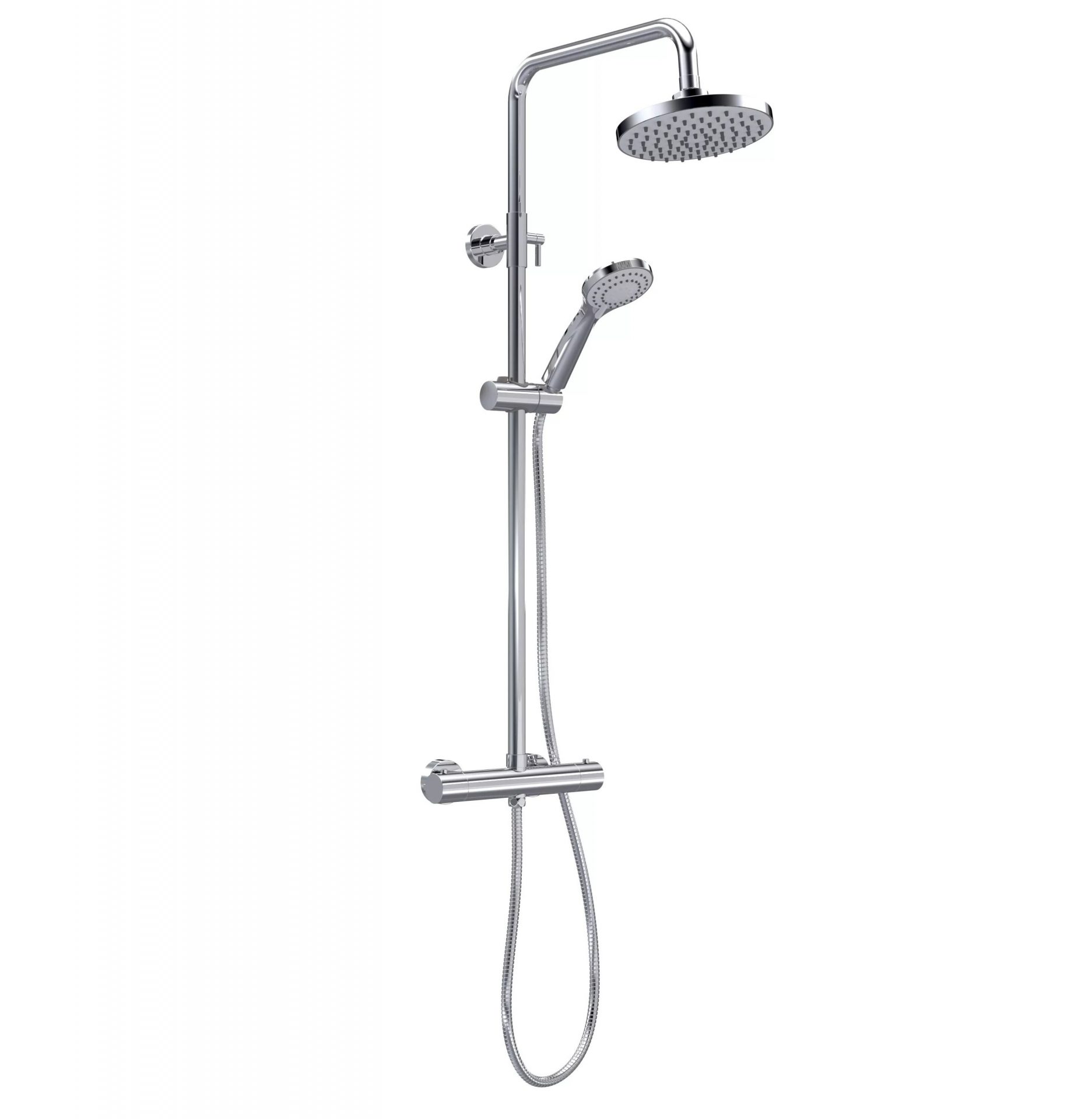 Nuie Lux Round Thermostatic Bar Valve & Kit – Chrome