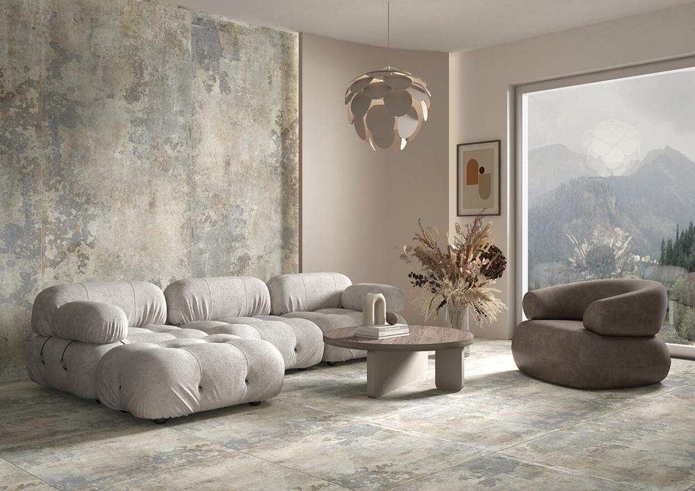 Endless Time Beige Silky Crystal Lapatto Concrete Effect 1200x600mm