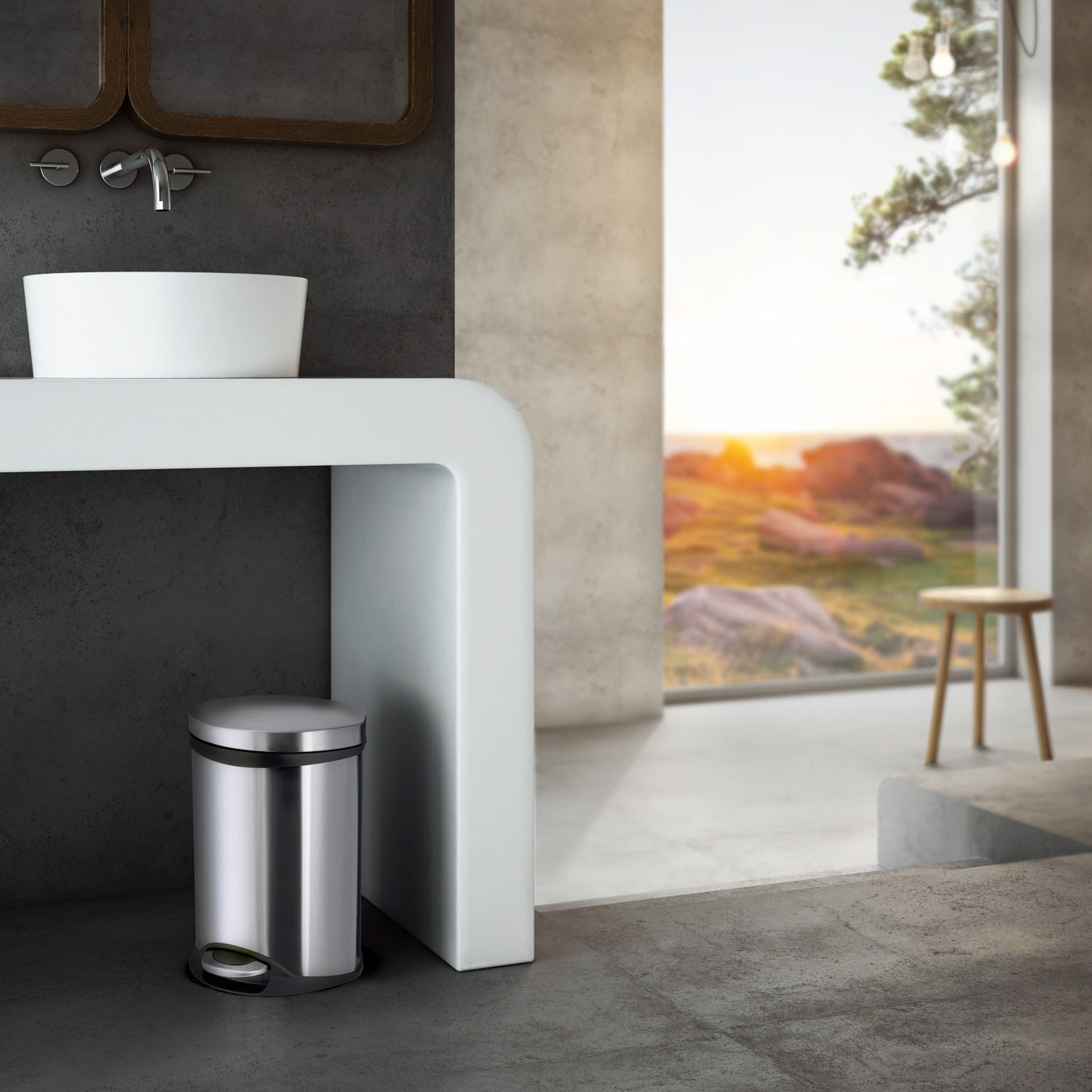 Smedbo Outline Pedal Bin 6l Soft Close – Brushed Stainless Steel