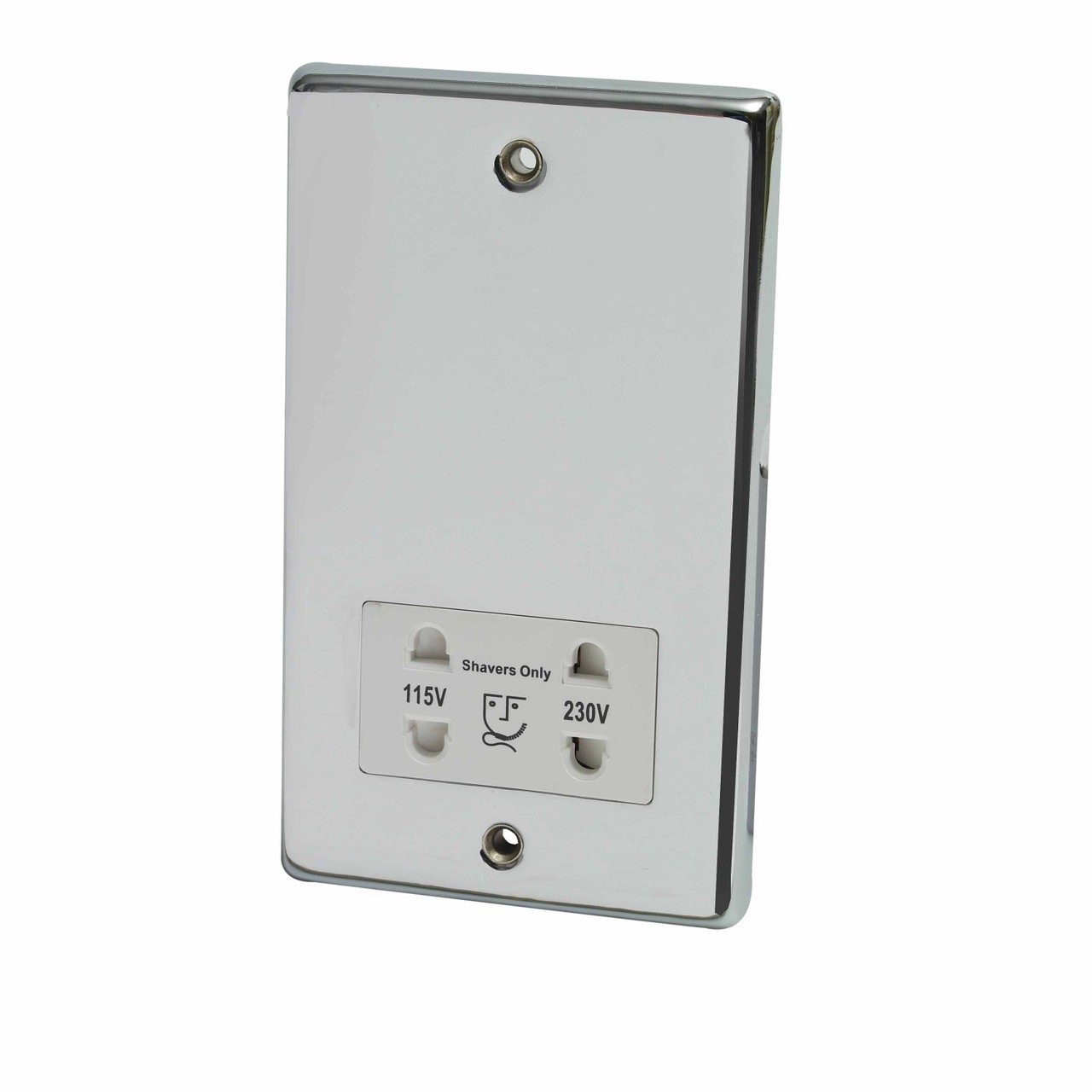 Sycamore Dual Voltage Shaver Socket 240/110V – Chrome