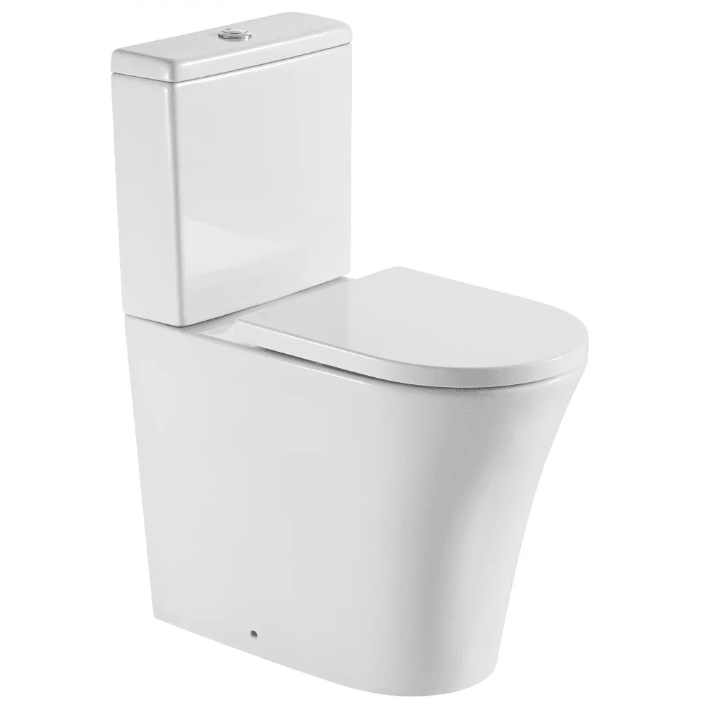 Qualitex Rimini Rimless Comfort Height Closed Back WC & Soft Close Seat