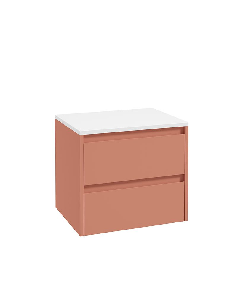 Sonas Living Apex 600mm LED 2 Drawer Wall Hung Countertop Vanity Unit – Metro Blaze