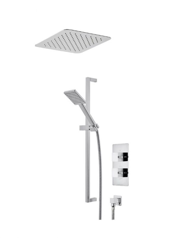 Event Square Dual Function Shower System with Riser Kit & Ceiling