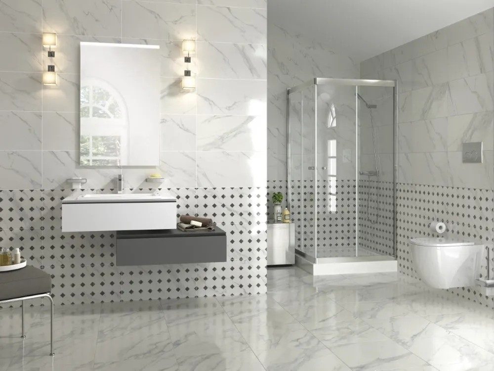 Line Calacatta White Gloss 30×60