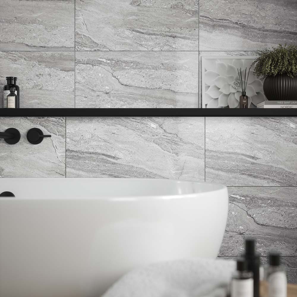 Laurent Grey Gloss Ceramic 300x600mm