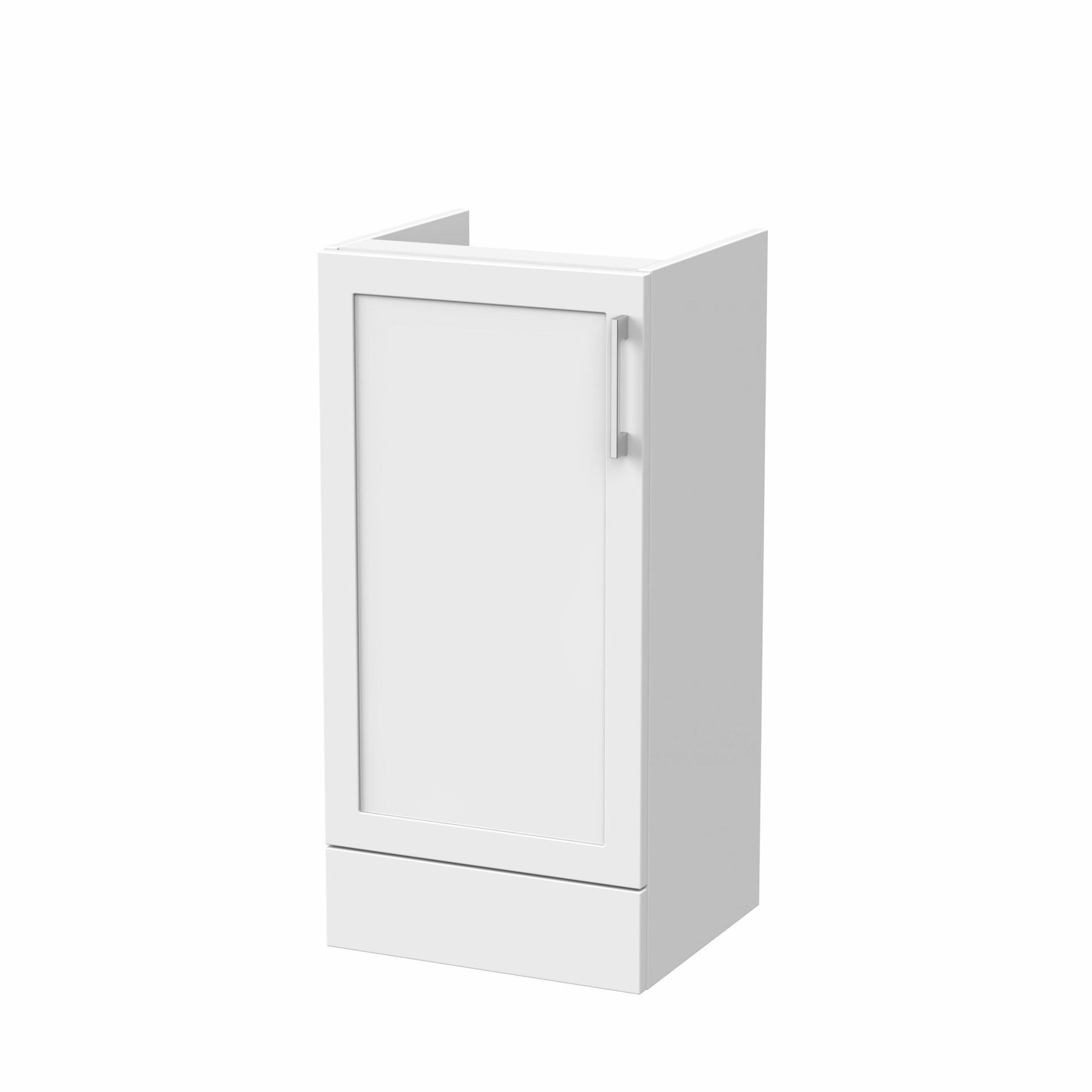 Nuie Lux Fable 400mm 1 Door Standard Floorstanding Base Unit – Matt White
