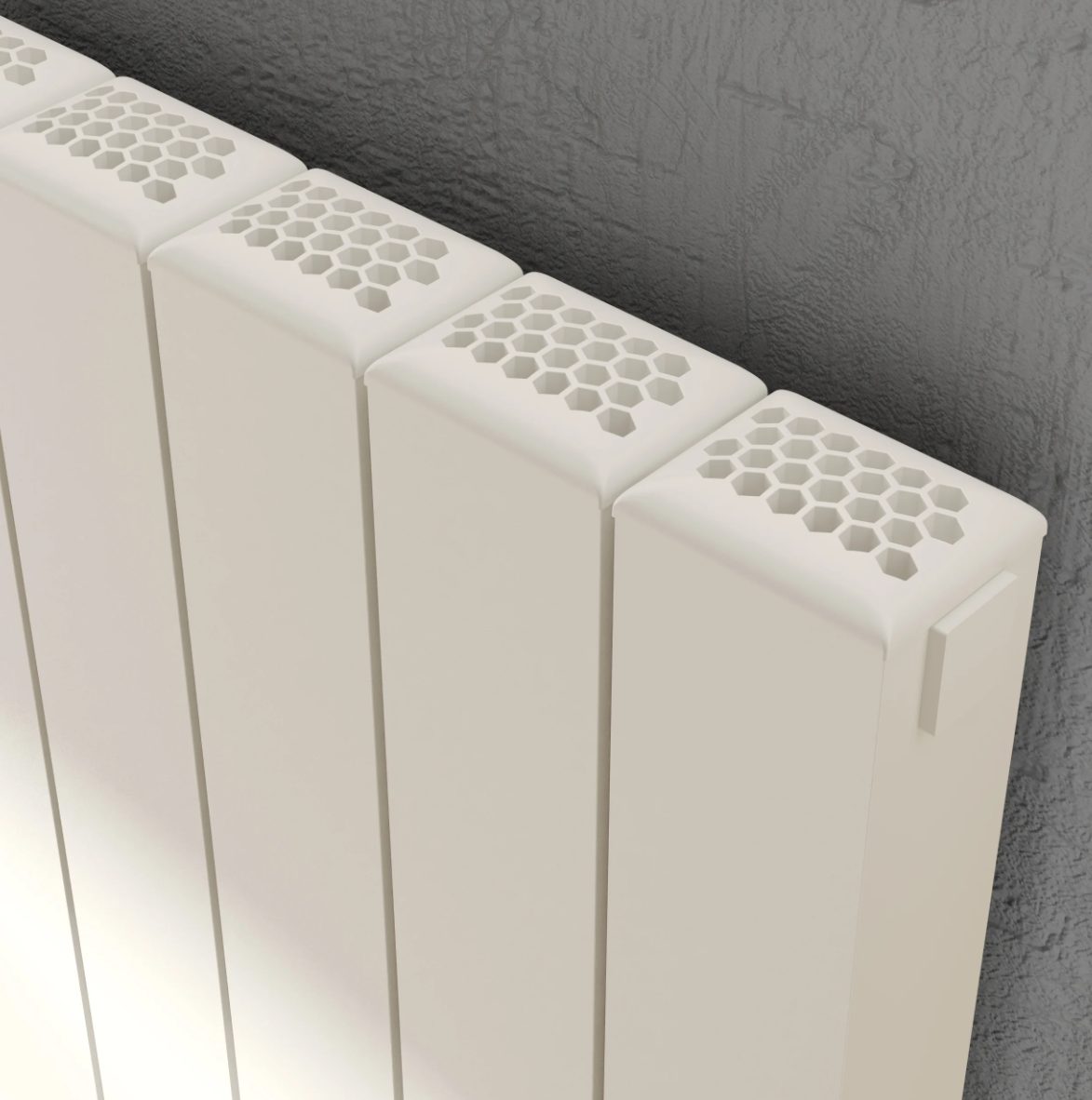 Kartell Edmonton Designer Vertical Aluminium Radiator – Textured White