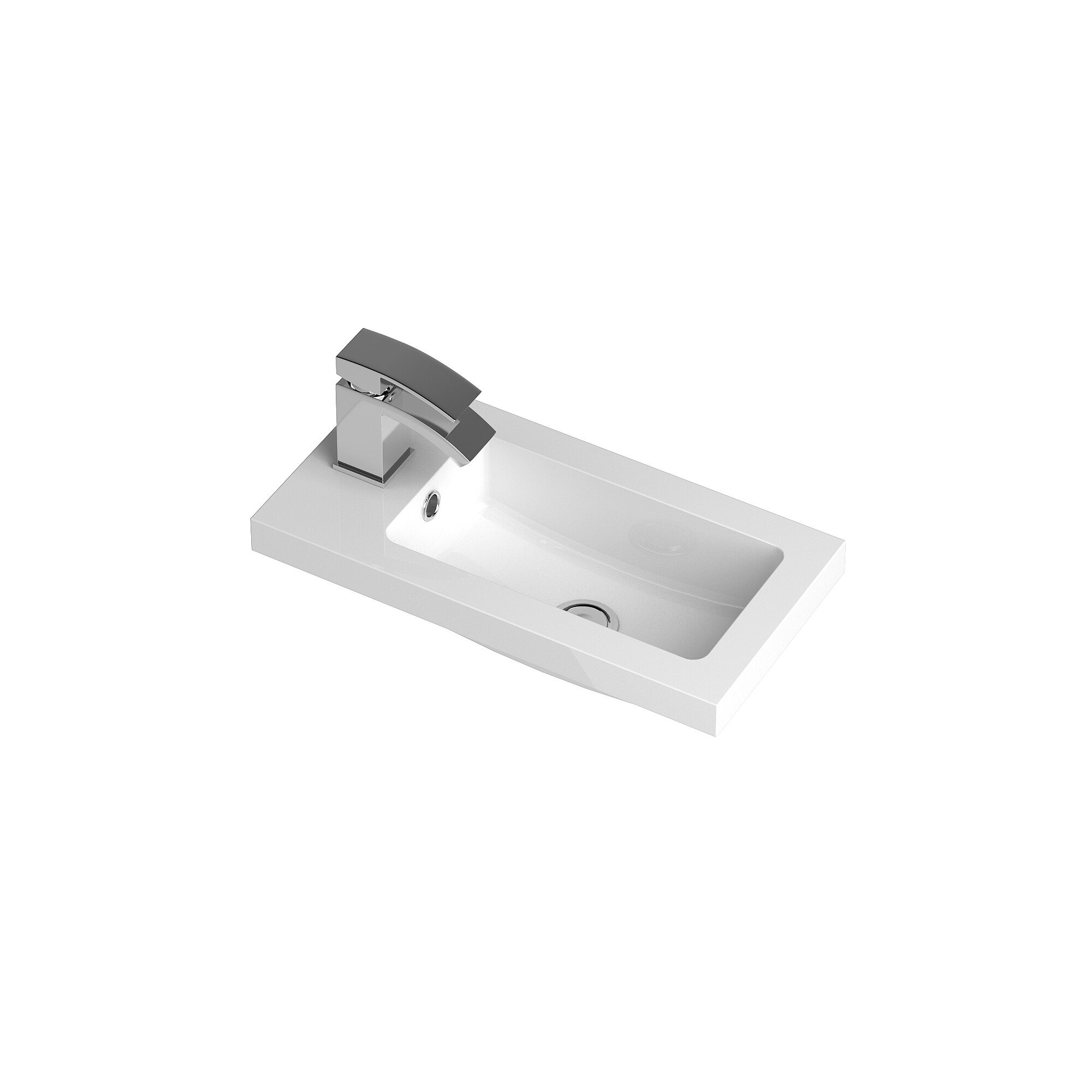Nuie Lux 1TH 500mm Compact Polymarble Basin