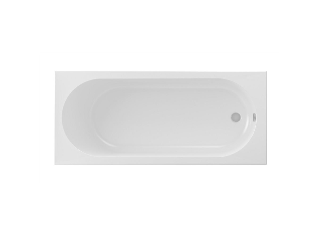 Eastbrook Beaufort 5mm Biscay Single Ended Straight Edge Bath 1700x700mm