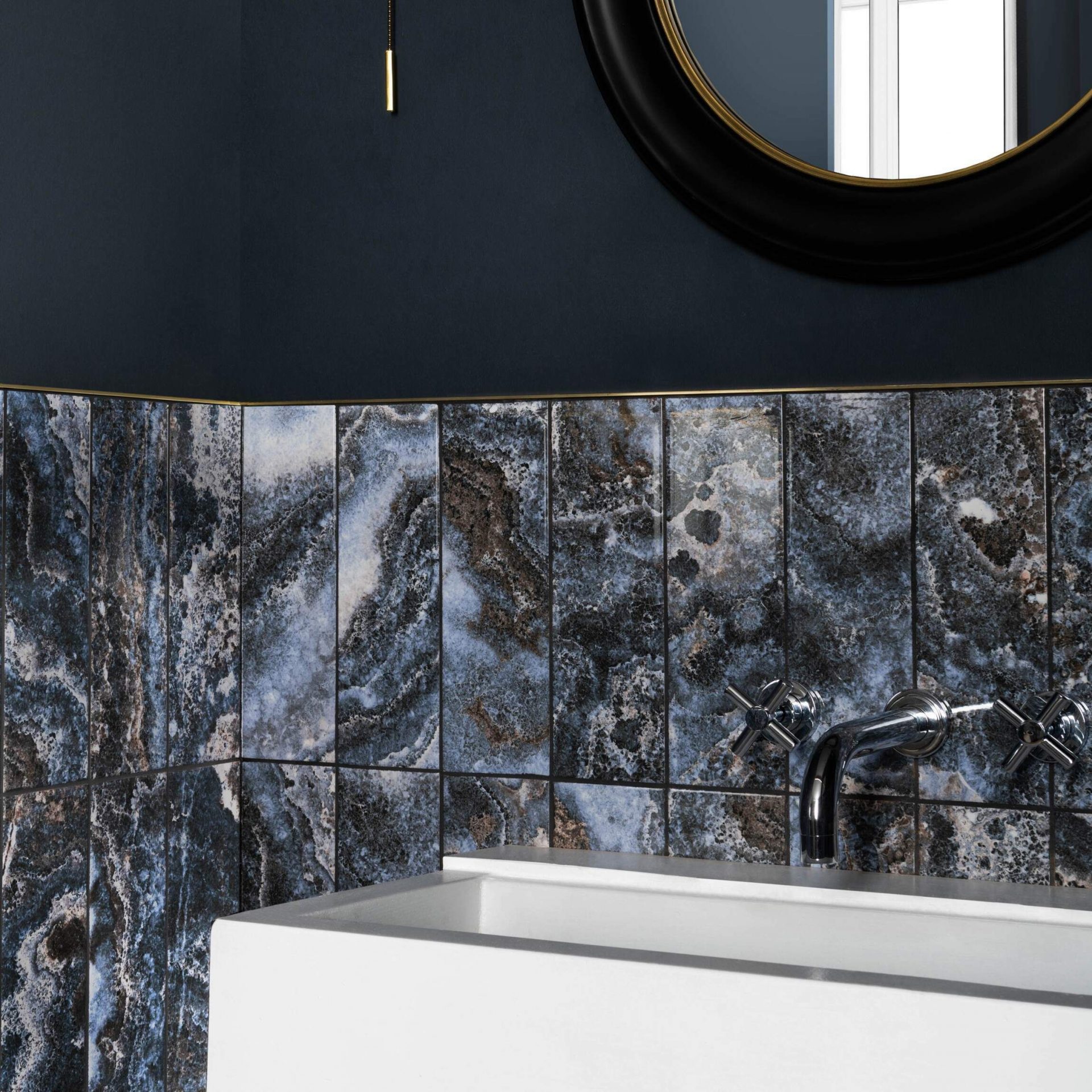 Onix Lapislazuli Marble Effect Tile 300x100mm