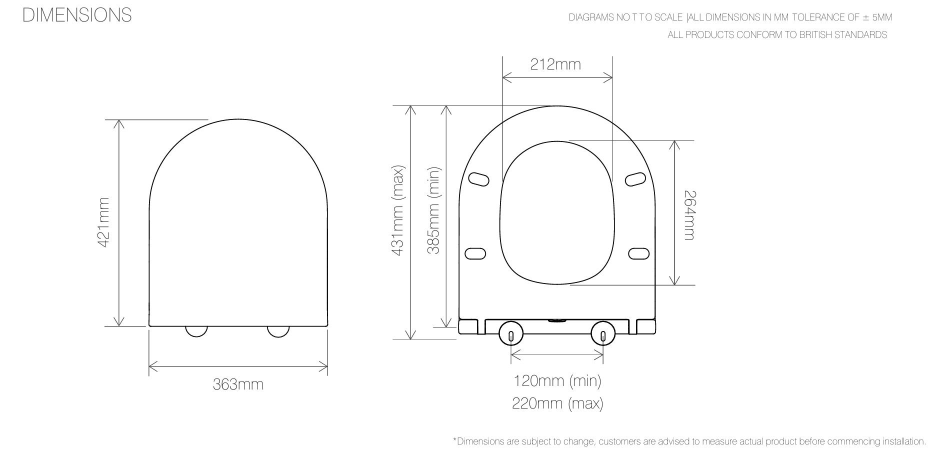 Roper Rhodes Elka Wrapover Soft Close Slim Fit Toilet Seat