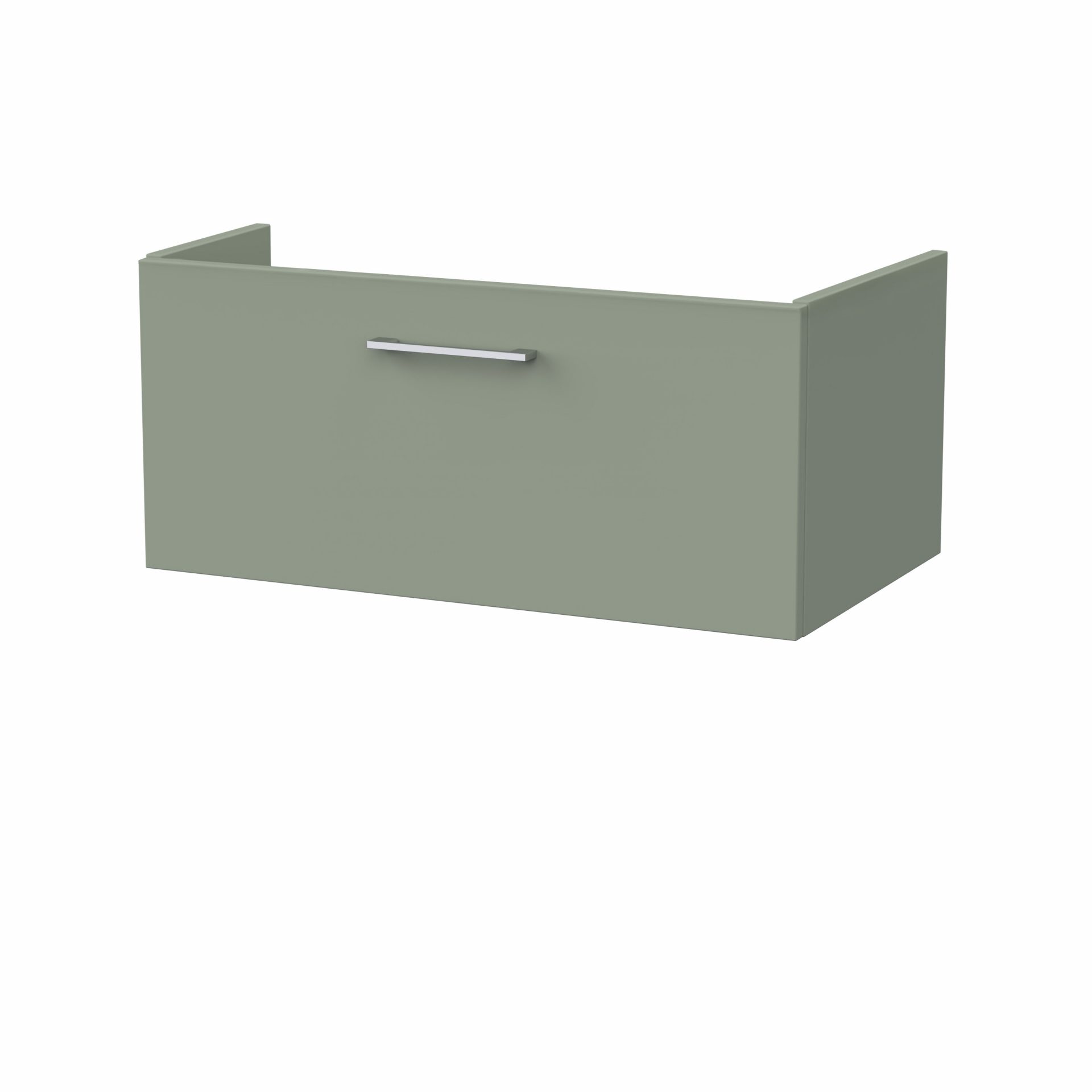 Nuie Lux Kivo 800mm 1 Drawer Wall Hung Vanity Unit – Fern Green