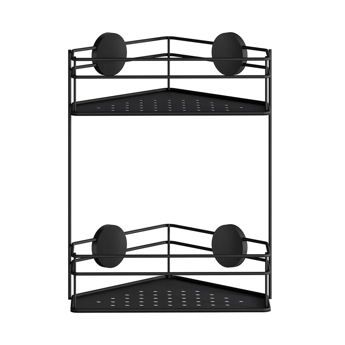 Smedbo Beslagsboden Self-adhesive Double Corner Shower Basket – Black