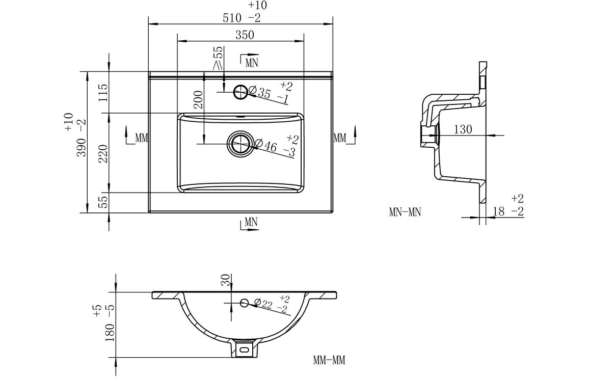 MyBathrooms Volini 510mm 1 Door Wall Hung Unit & Basin – White Gloss
