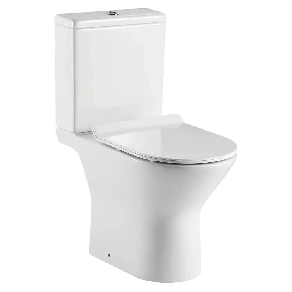 Qualitex Venice Rimless Open Sided WC & Soft Close Seat