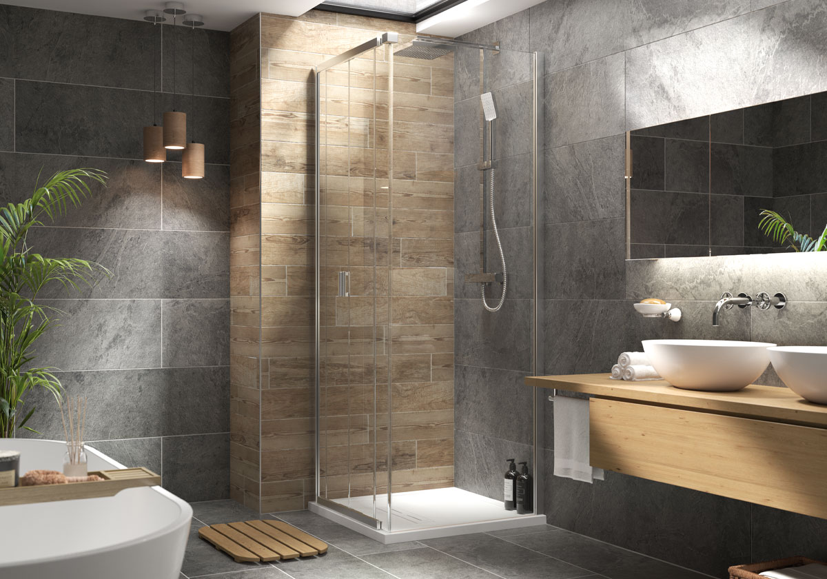 Kudos Pinnacle8 Centre Folding Doors Shower Enclosure – Chrome