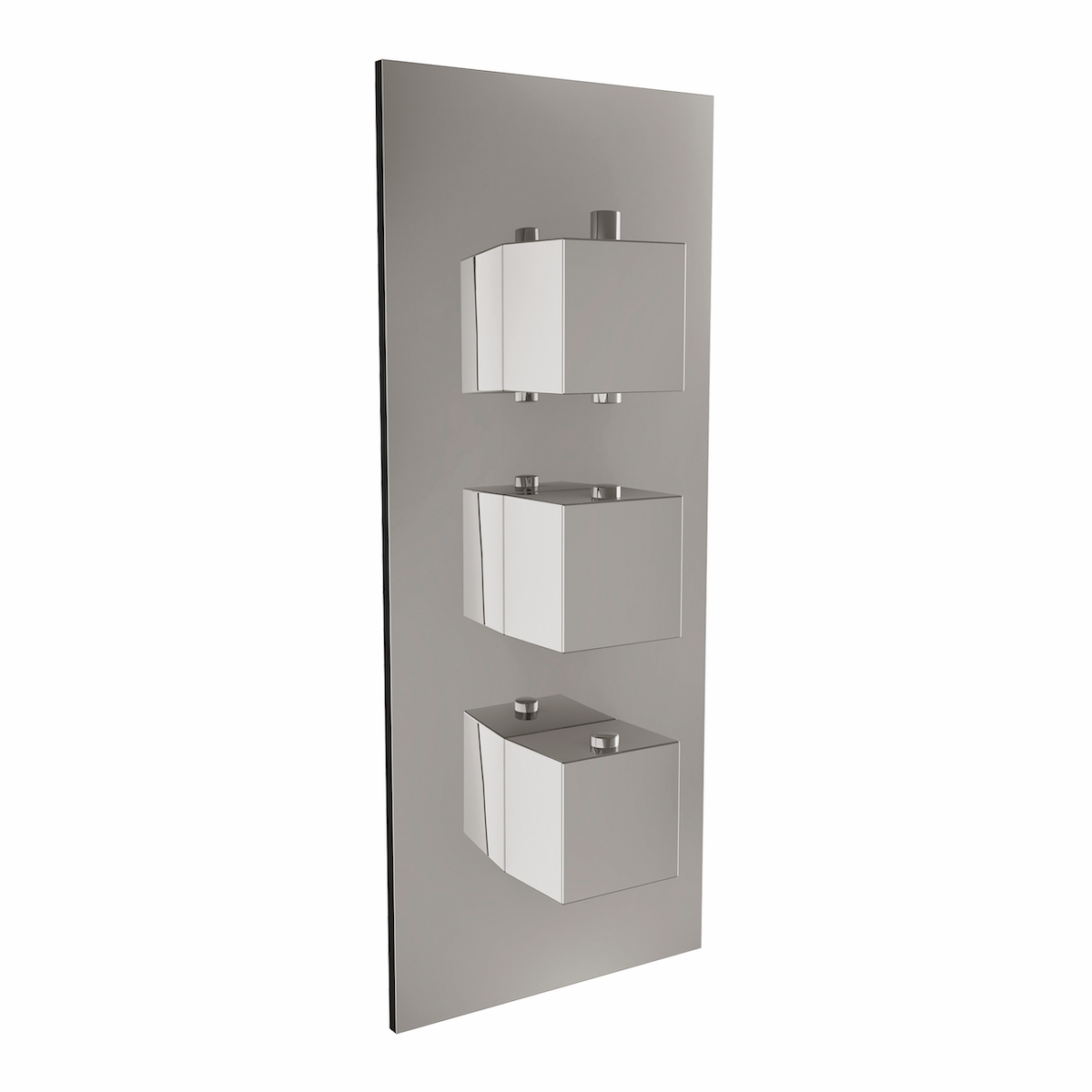 Scudo Triple Square Handle, 2 Outlet Concealed Valve – Chrome