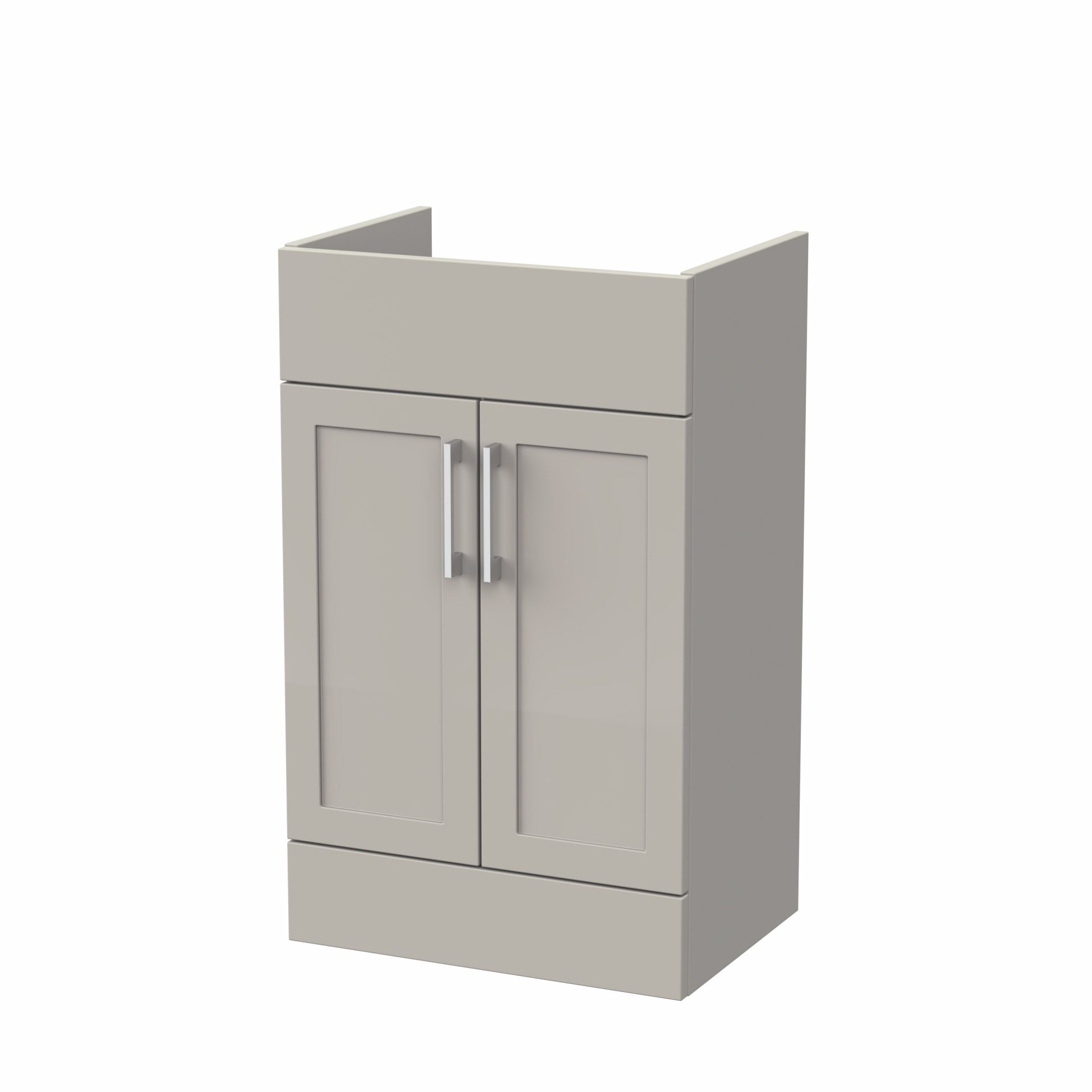 Nuie Lux Fable 500mm 2 Door Standard Floorstanding Unit – Pebble Grey