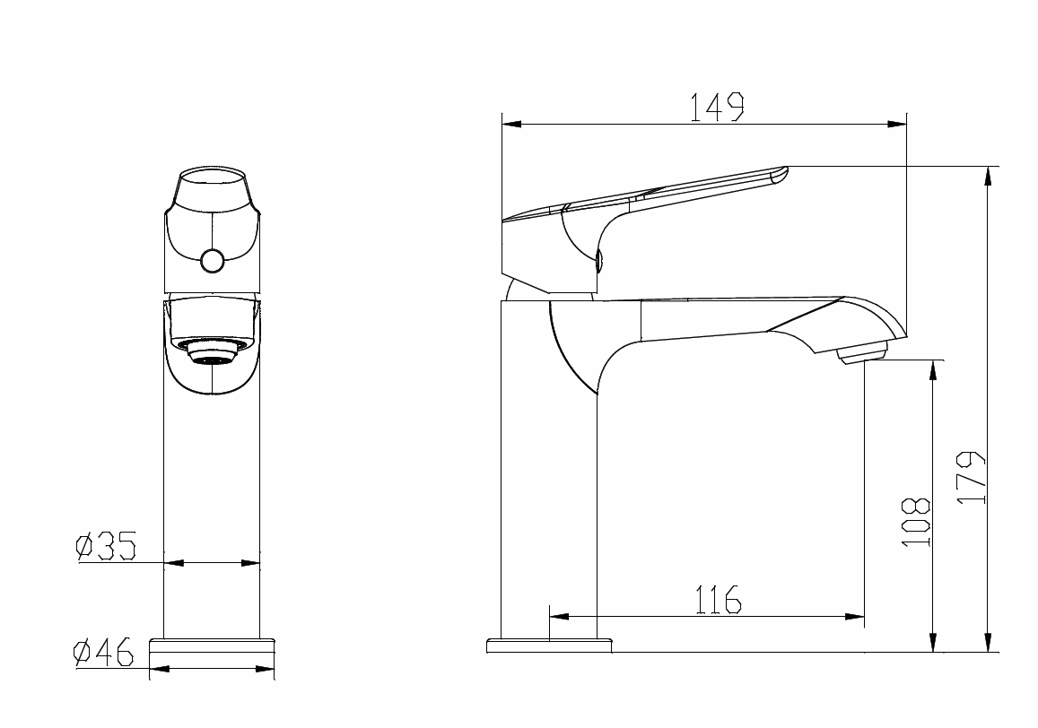 Aqualla Hanna Basin Mono Tap with Waste – Brushed Bronze
