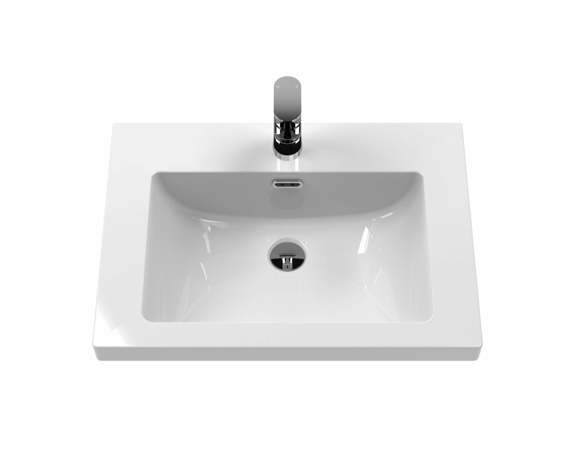 Hudson Reed Lille 600mm 1 Drawer Wall Hung Vanity Unit & Optional Basin – Graphite Grey