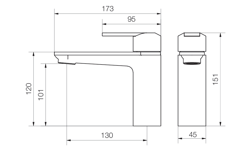 Roper Rhodes Elan Basin Mixer With Click Waste – Chrome