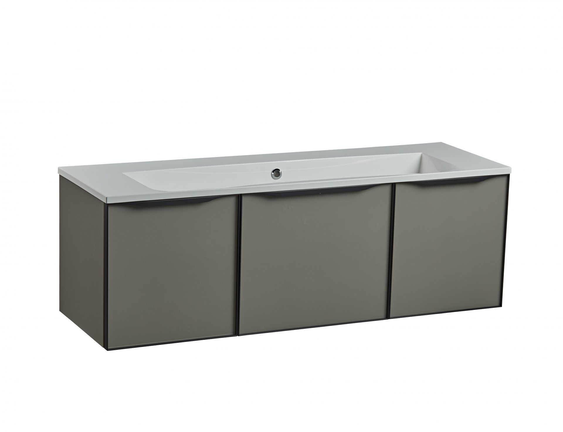 Frame 1200 Wall Mounted Unit & Basin – Matt Light Clay