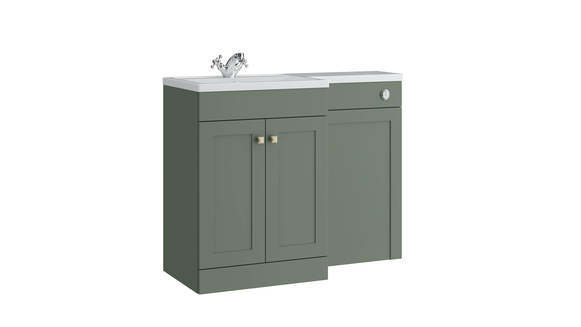 Kartell Sanctuary L-Shape WC Unit – Corymbia Green