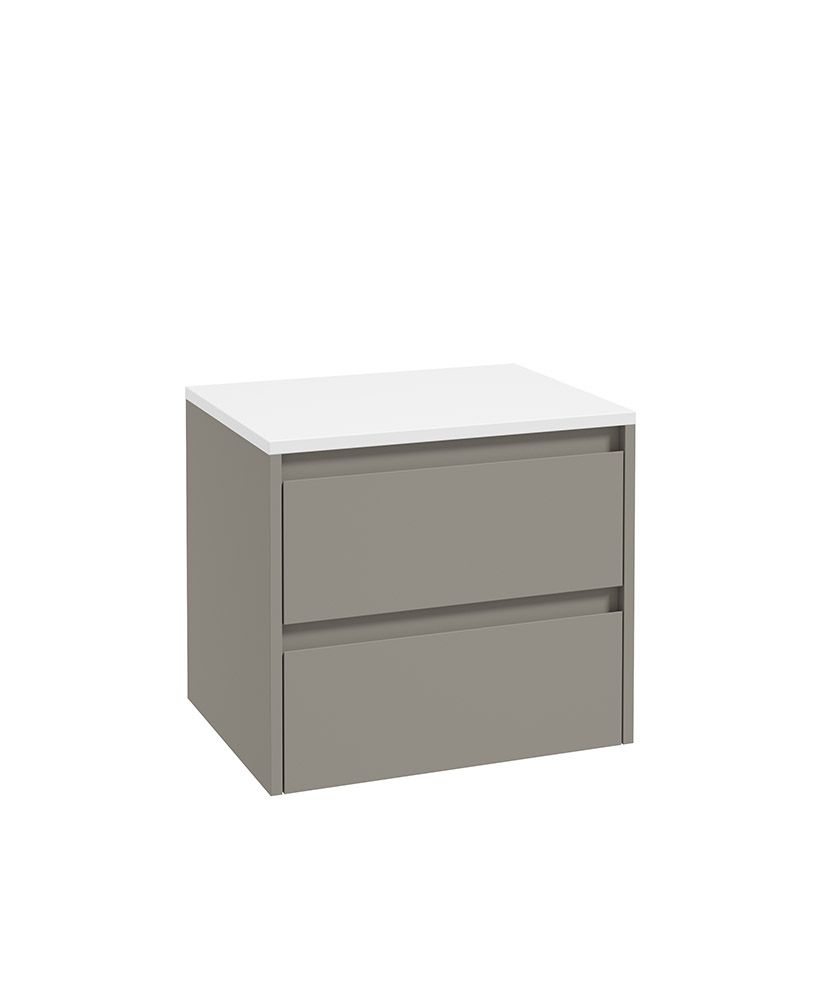 Sonas Living Apex 600mm LED 2 Drawer Wall Hung Countertop Vanity Unit – City Stone