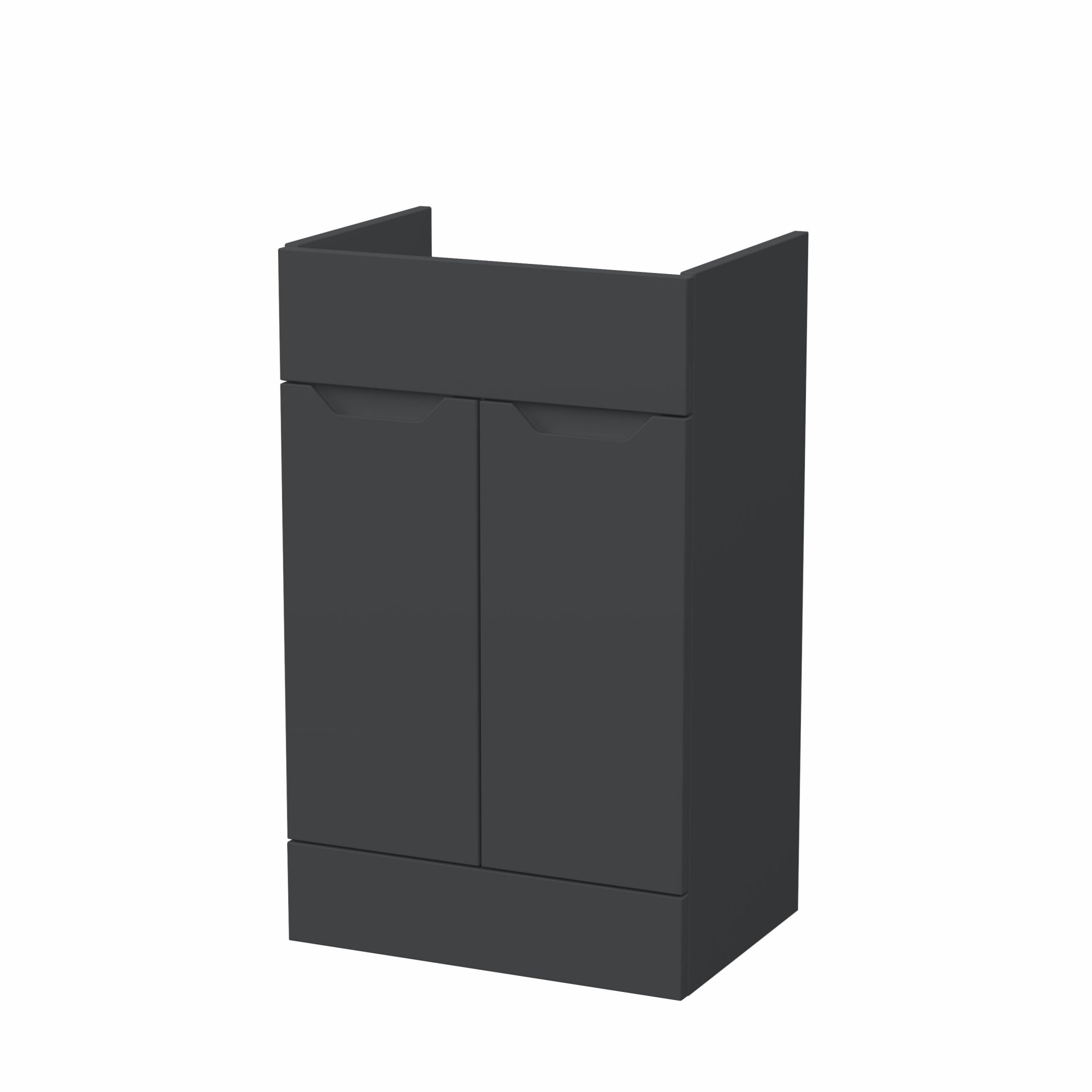 Nuie Lux Loave 500mm 2 Door Standard Floorstanding Unit – Soft Black