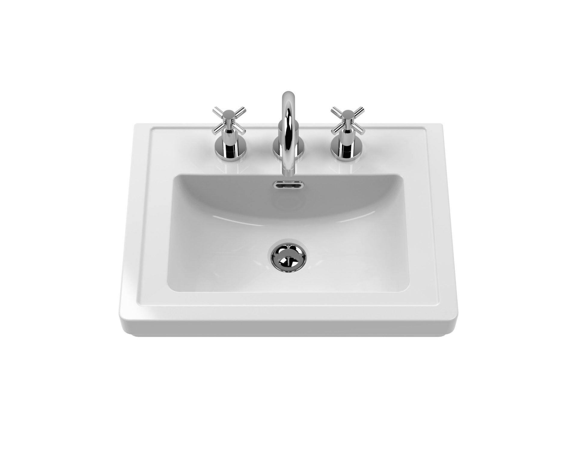 Old London Bexley 500mm 1 Drawer Floor Standing Vanity Unit & Basin – Pure White