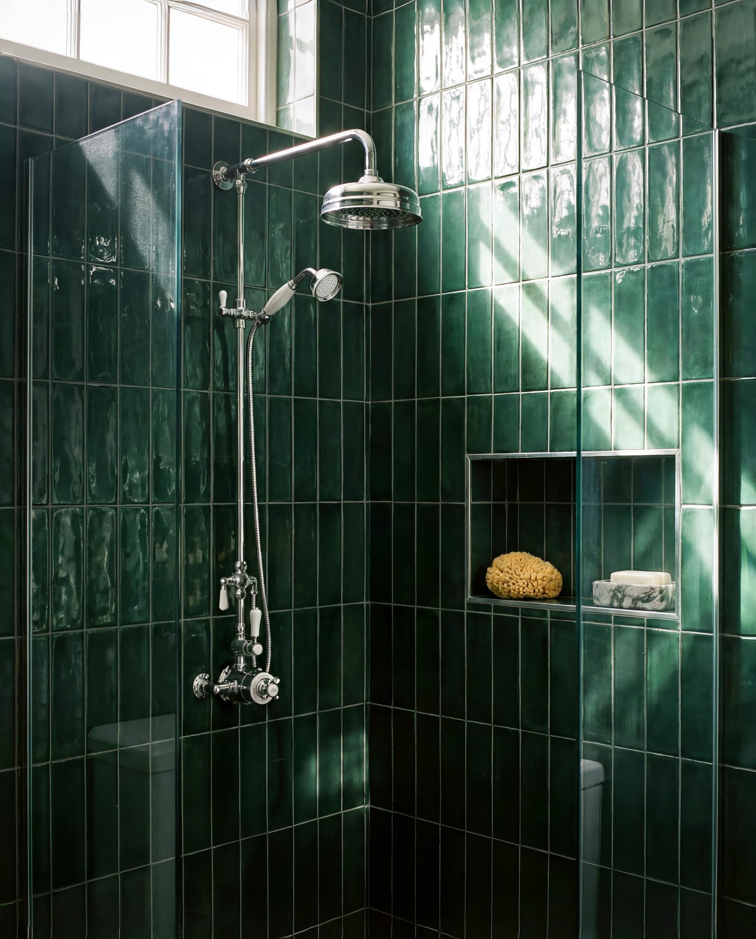 Old London Traditional Shower Kit With Head and Handset – Chrome