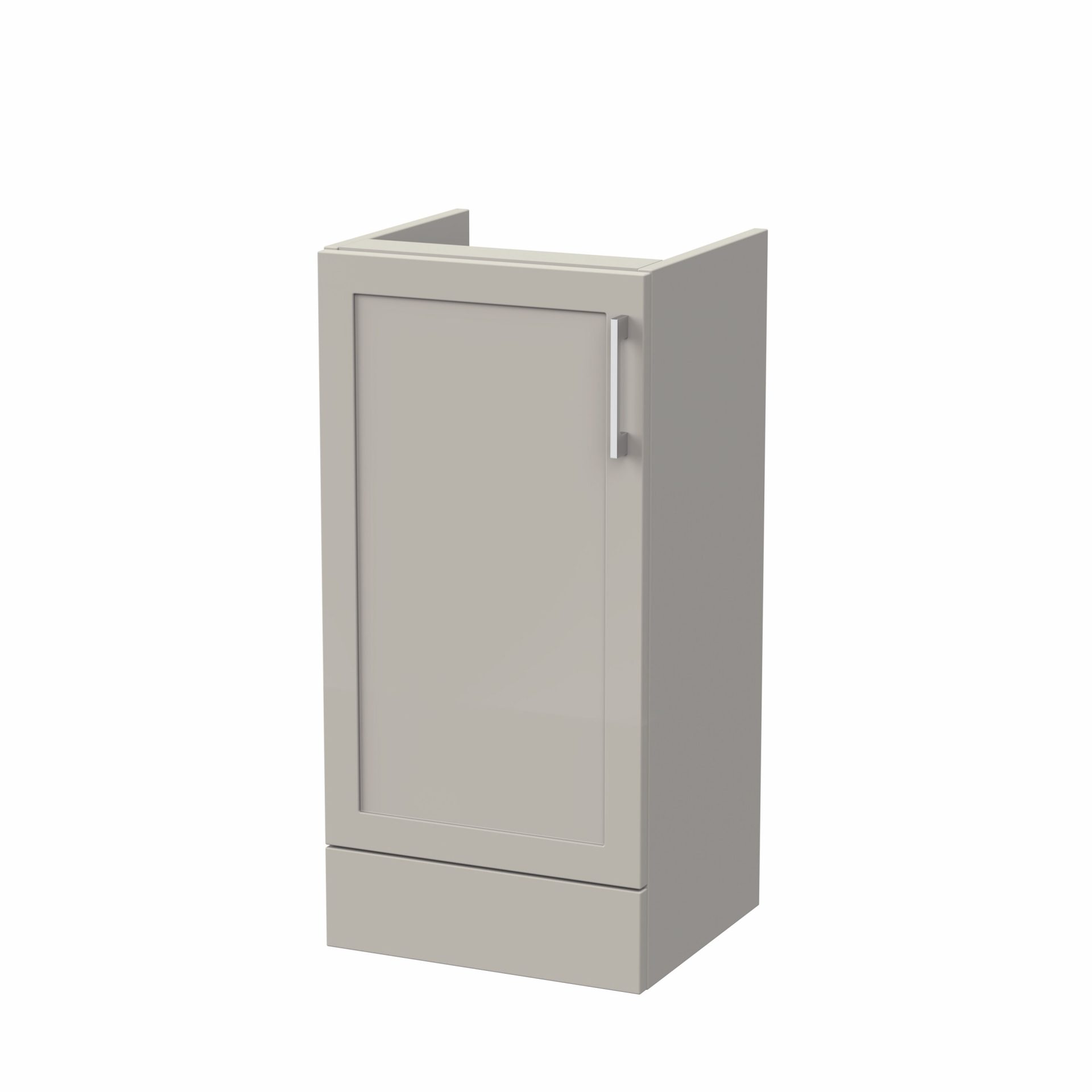 Nuie Lux Fable 400mm 1 Door Standard Floorstanding Base Unit – Pebble Grey