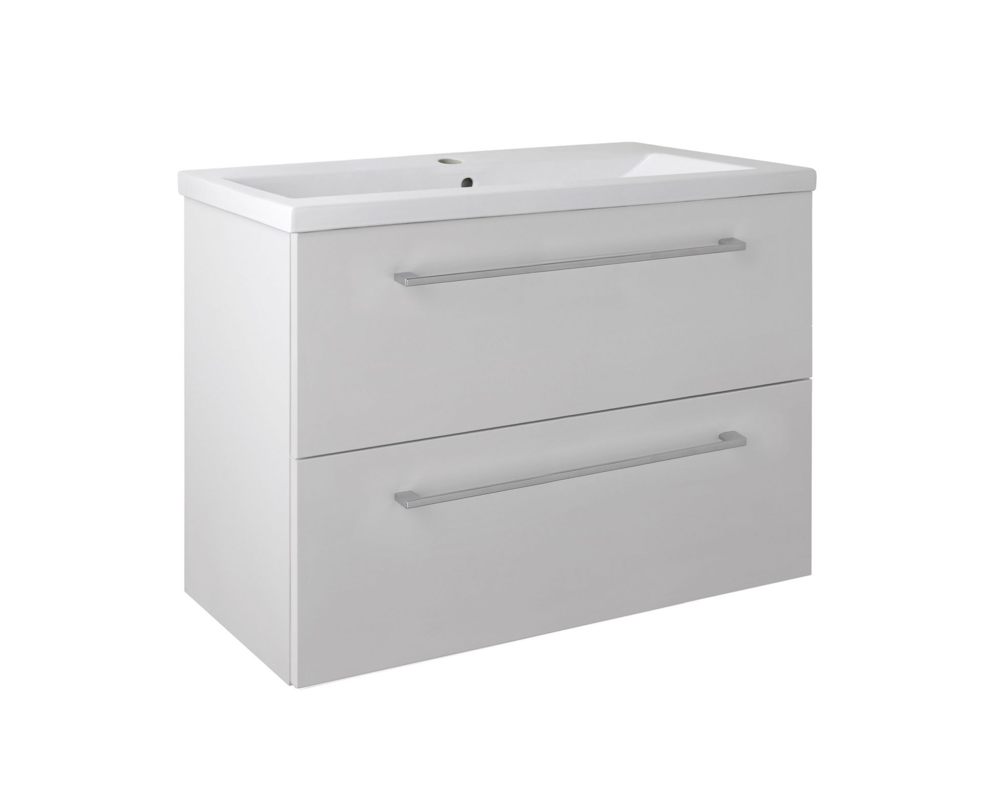 Jtp Pace 800 Wall Mounted Unit and Basin, 2 Drawers, Medium Projection ...