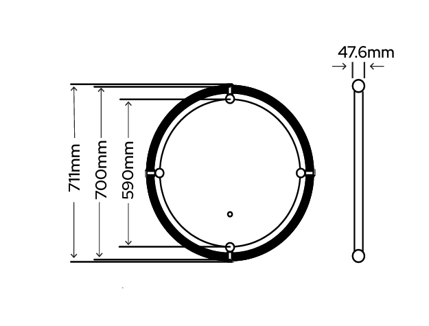 Sycamore Luma Halo Tunable LED Mirror