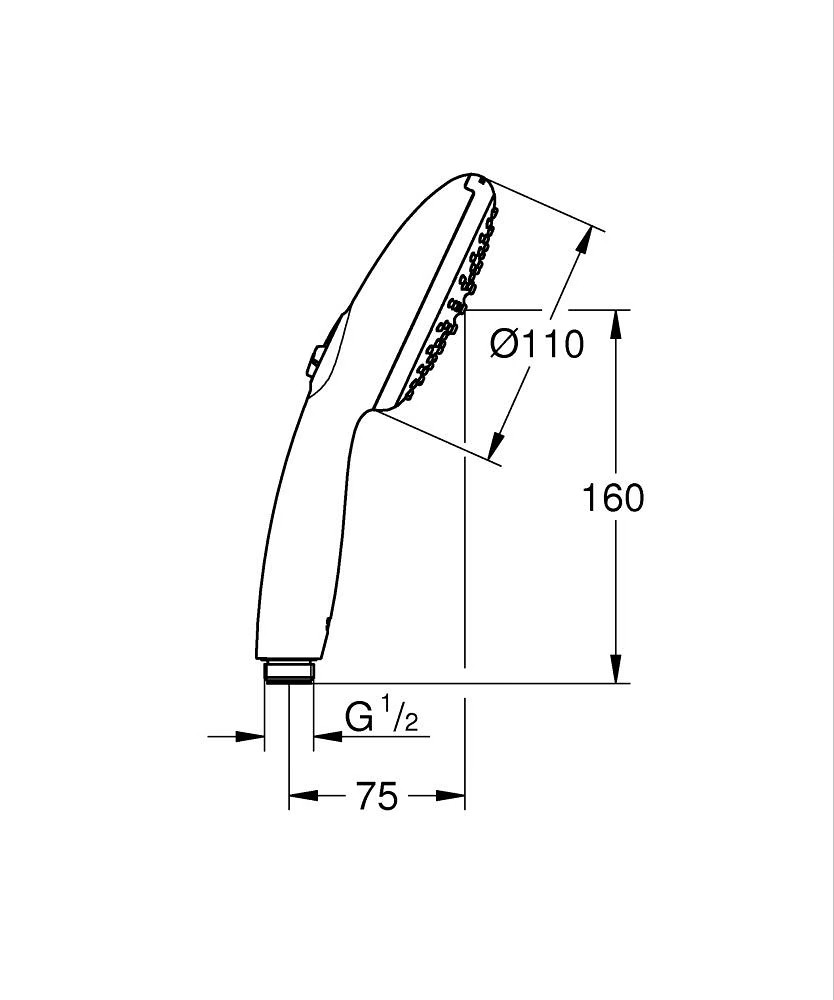 Grohe Tempesta 110 2 Spray Hand Shower – Chrome
