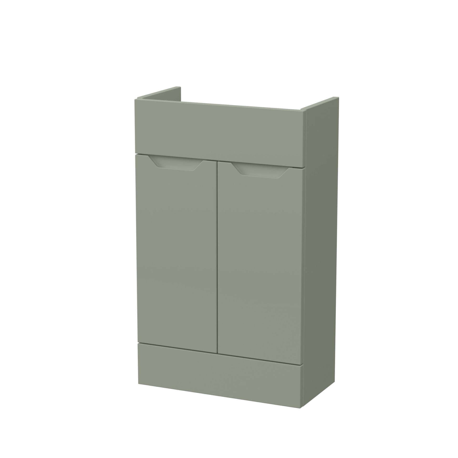 Nuie Lux Loave 500mm 2 Door Slim Floorstanding Unit – Fern Green
