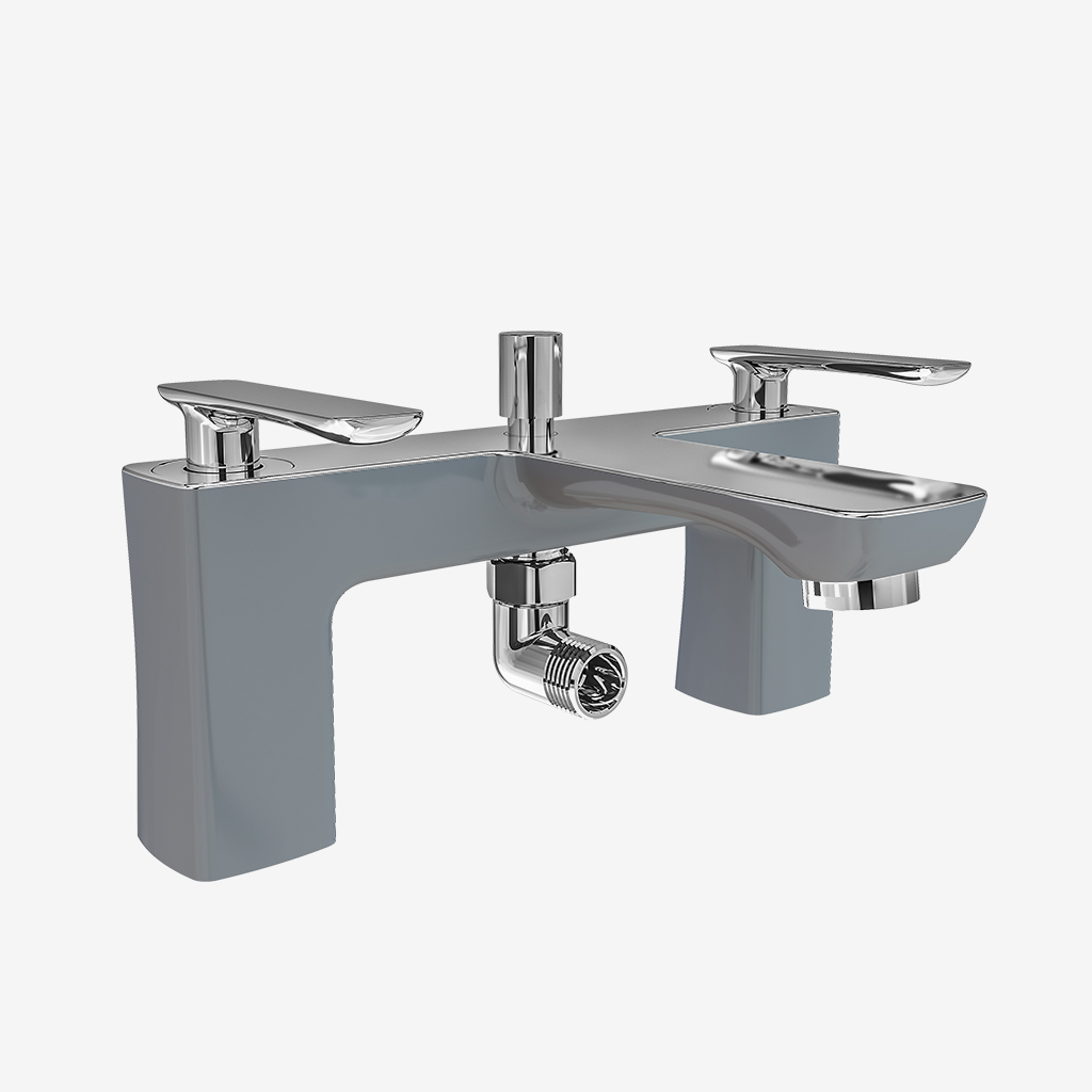 Eastbrook Helston Bath Shower Mixer inc. Kit – Gloss Grey