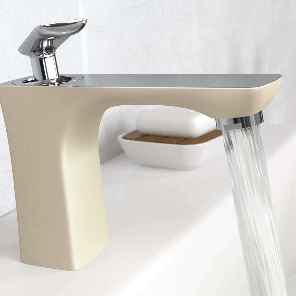 Helston Basin Mono Tap & Waste – Matt Textured Cappuccino