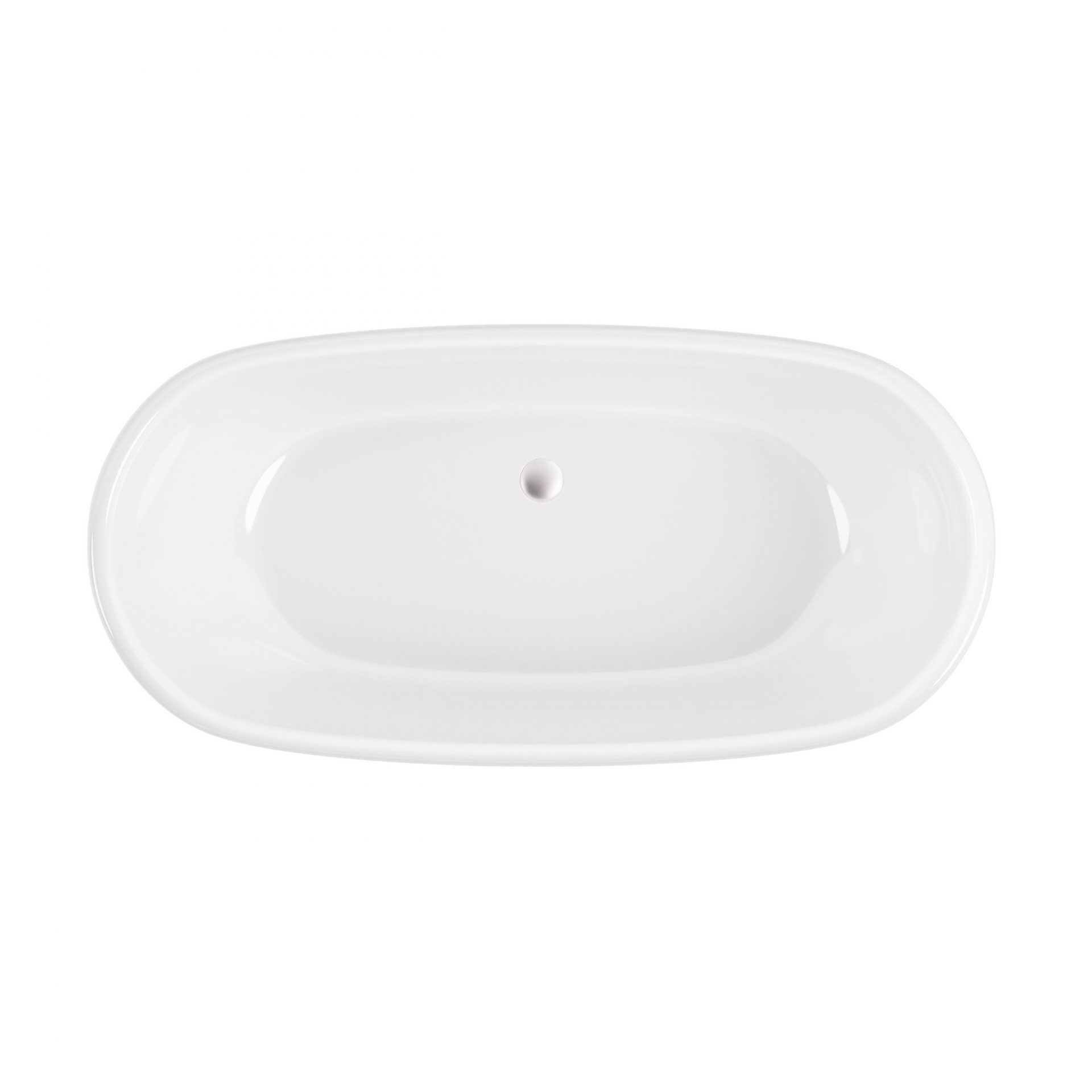 BC Designs Casini 1690mm Polished/Matt White Freestanding Bath